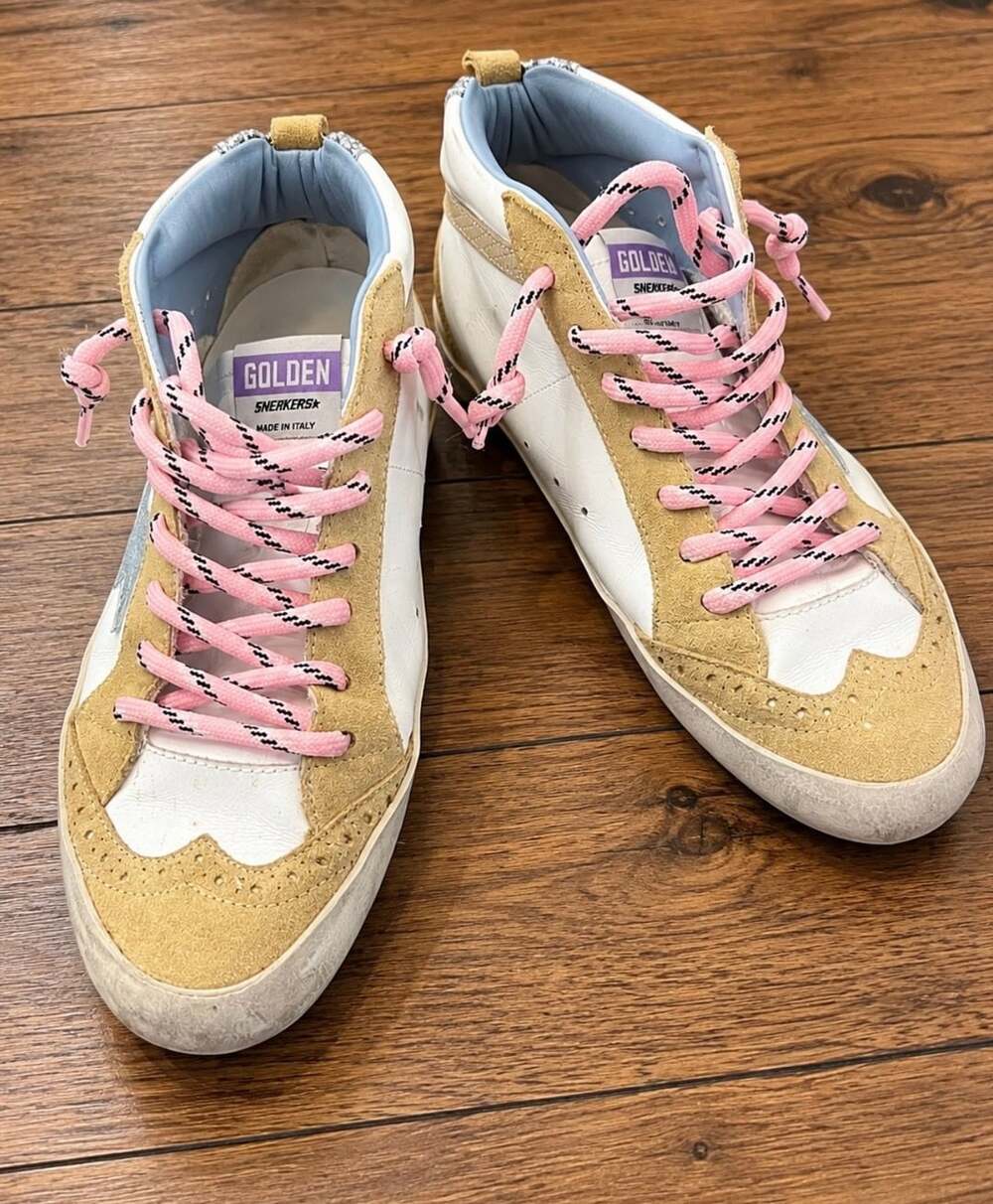Golden Goose Mid Star Size 39 White Suede Sneakers